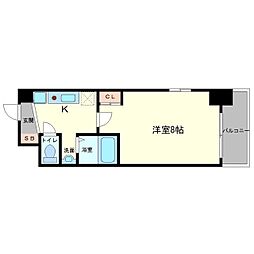 Maisondeレジデア西本町 1Kの間取図画像