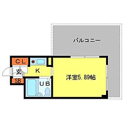 ハイツシグマ 1Kの間取図画像