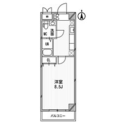アーデン和泉町 1Kの間取図画像