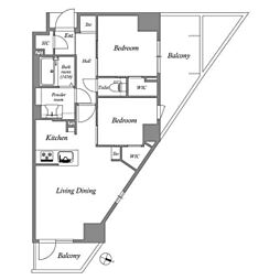 スプランディッド西日暮里 2LDKの間取図画像
