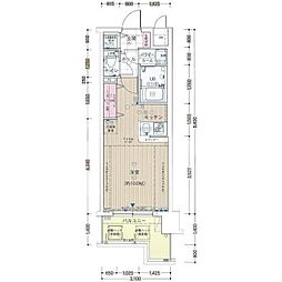 アドバンス大阪ドーム前 ワンルームの間取図画像