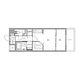 RESIDIA靱公園 1DKの間取図画像