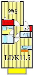 セレーノ西船 1LDKの間取図画像