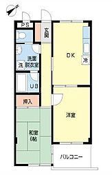 パレスF 2DKの間取図画像
