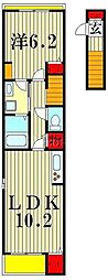 トマトハイツ 1LDKの間取図画像