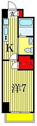 アーバンレジデンス市川真間 1Kの間取図画像