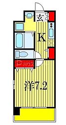 レジディア船橋1 1Kの間取図画像