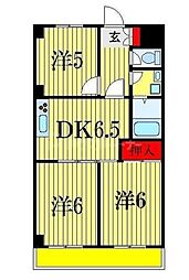 ブルームライフ市川 3DKの間取図画像