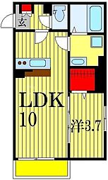 ビラビスタ船橋宮本 1LDKの間取図画像