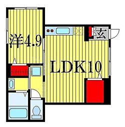 1・M 1LDKの間取図画像