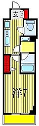 Nステージ下総中山 1Kの間取図画像