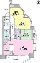 グランカーサ新小岩 3LDKの間取図画像