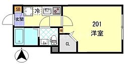 CFジオーレ西小岩 1Kの間取図画像
