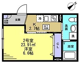 Lilie 1Kの間取図画像