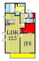 サニーコート4 1LDKの間取図画像