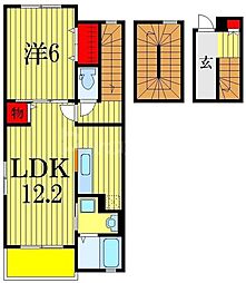 フェアリールゥー 1LDKの間取図画像