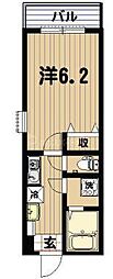 サンフィールド新小岩 1Kの間取図画像