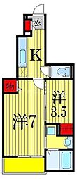 フェアリールゥー 1SKの間取図画像