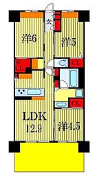 エクセレントシティ船橋グランライズ 1階3LDKの間取り