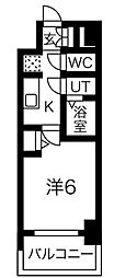 名古屋市営東山線 今池駅 徒歩5分の賃貸マンション 11階1Kの間取り