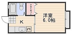 岡山県岡山市北区東古松南町（賃貸アパート1K・2階・16.77㎡） その2