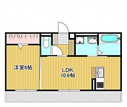 岡山県都窪郡早島町前潟（賃貸アパート1LDK・3階・41.75㎡） その2