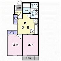 岡山県岡山市東区金岡東町2丁目（賃貸アパート2K・1階・42.77㎡） その2