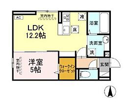 岡山県岡山市北区西長瀬（賃貸アパート1LDK・1階・42.79㎡） その2