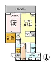 岡山県岡山市北区平田（賃貸アパート1LDK・3階・43.13㎡） その2