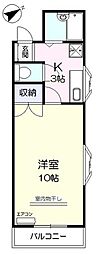 メゾン大福 1Kの間取図画像