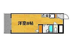 ポルタグランデ ワンルームの間取図画像