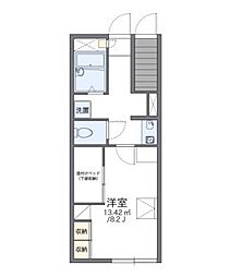 レオパレスMiwa 1Kの間取図画像
