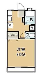 松島コーポ 1Kの間取図画像
