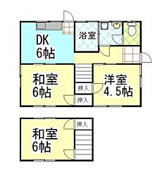 西川原戸建 3DKの間取り