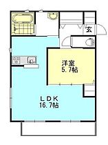 岡山県岡山市中区原尾島1丁目（賃貸アパート1LDK・2階・51.55㎡） その2