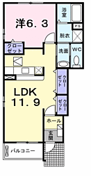 間取図画像 1LDK