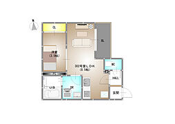 REGALEST TSUBAKI 3階1LDKの間取り