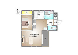 REGALEST TSUBAKI 1階1LDKの間取り
