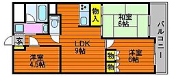 ふぁみーゆ旭川 5階3LDKの間取り