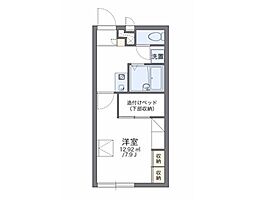 レオパレスTUKIJI 1Kの間取図画像