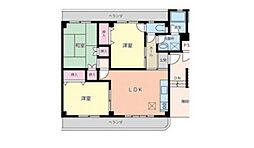 ドミール福島A 3LDKの間取図画像