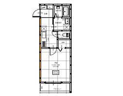 montage 1階1Kの間取り