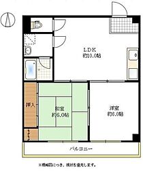 にっせんれん21 2LDKの間取図画像
