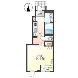 ファミリア 1階1Kの間取り