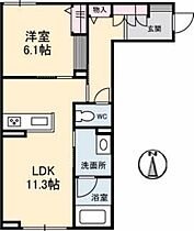 岡山県岡山市中区原尾島4丁目（賃貸マンション1LDK・1階・45.36㎡） その2