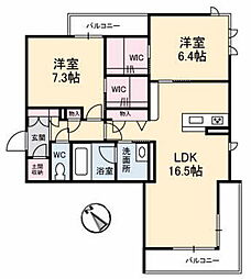 間取図画像 2LDK