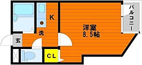 岡山県岡山市北区津高（賃貸マンション1K・6階・24.49㎡） その2