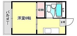 サンリオン 1Kの間取図画像