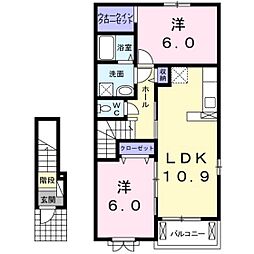 エスペランザ 2LDKの間取図画像