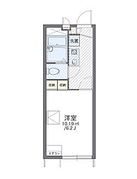 レオパレス華れん 1Kの間取図画像